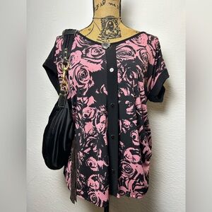 cute vintage y2k style women’s diana belle florals blouse top